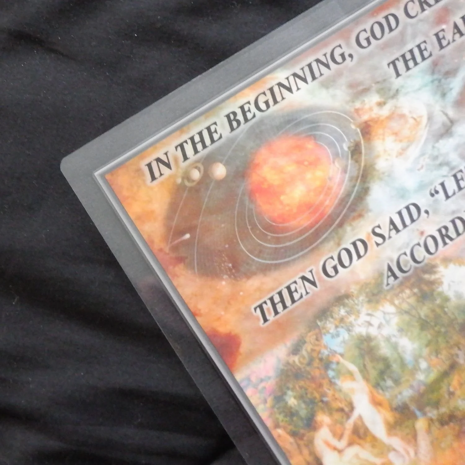 The Word of the Creator thermally laminated.