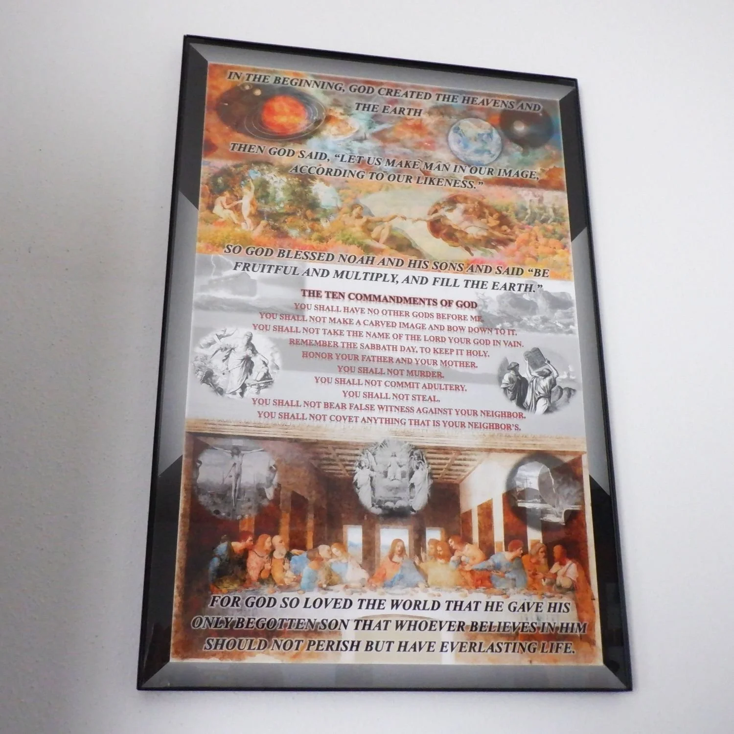 The Word of the Creator matted and framed.