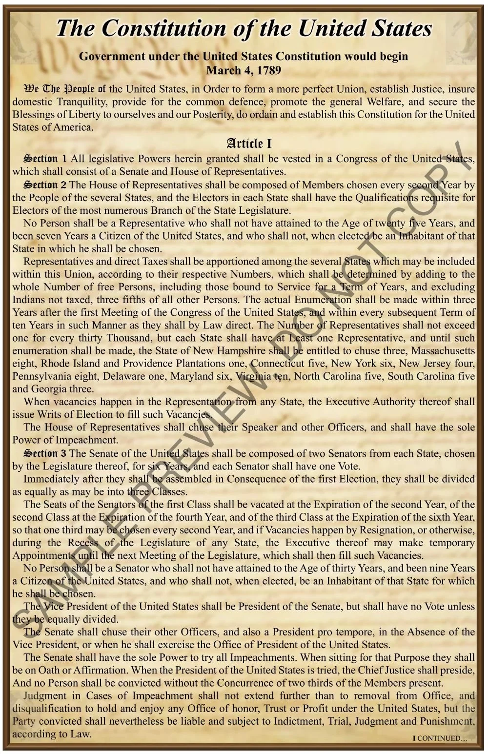 The Constitution of the United States, bold display declaring the founding principles of Freedom, Liberty, Justice, and Rule of Law. Authentic look and word for word just as the founders intended. American history written by the original Patriots.