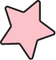 Pink star-shaped object