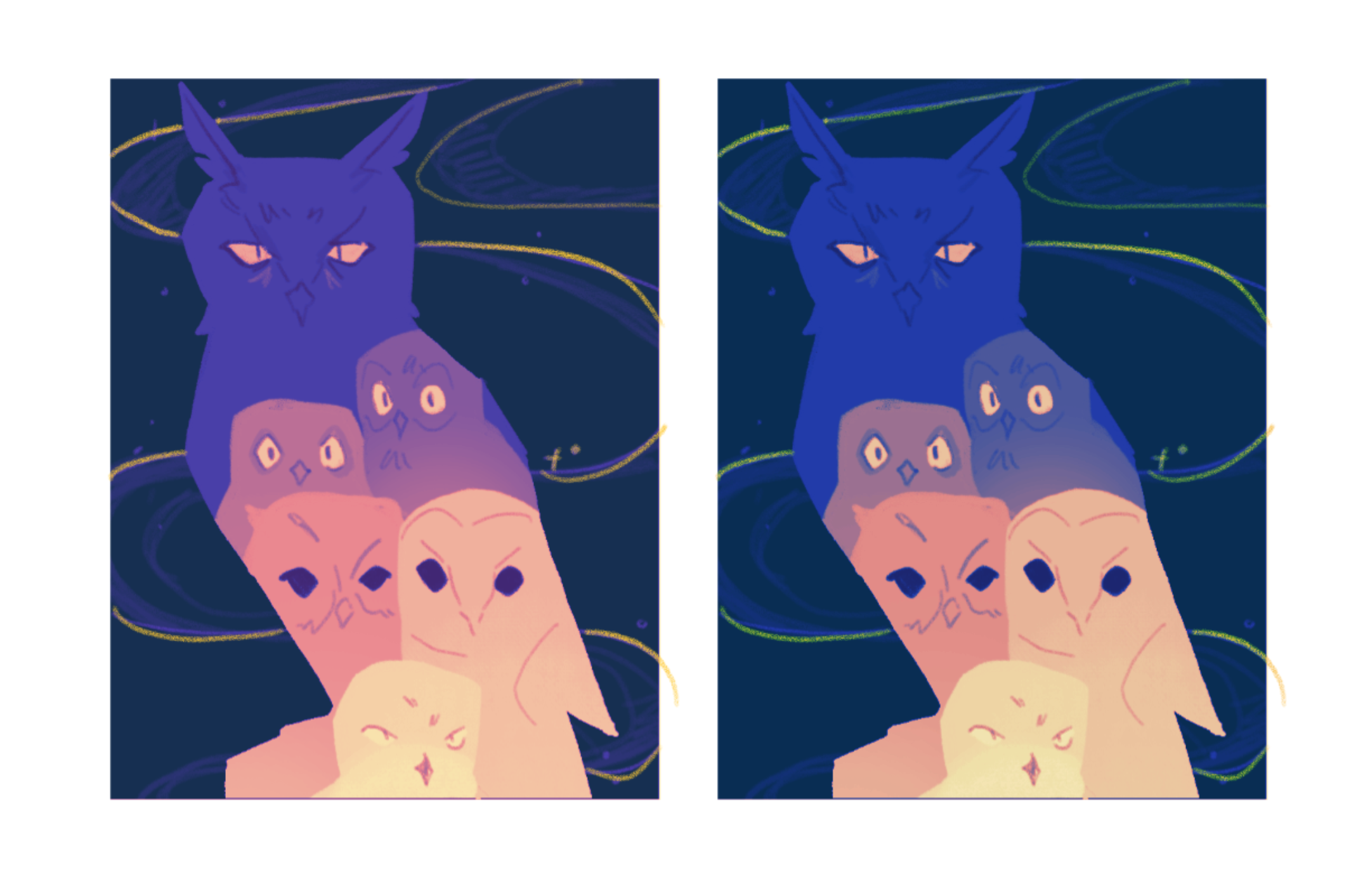 COLOUR CONCEPTS FOR FULL PAGE ILLUSTRATION