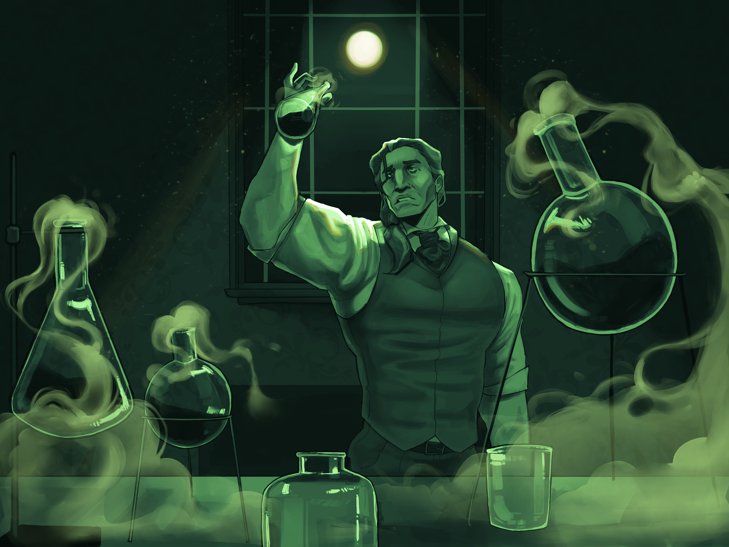 FULL COLOUR DOUBLE PAGE ILLUSTRATION