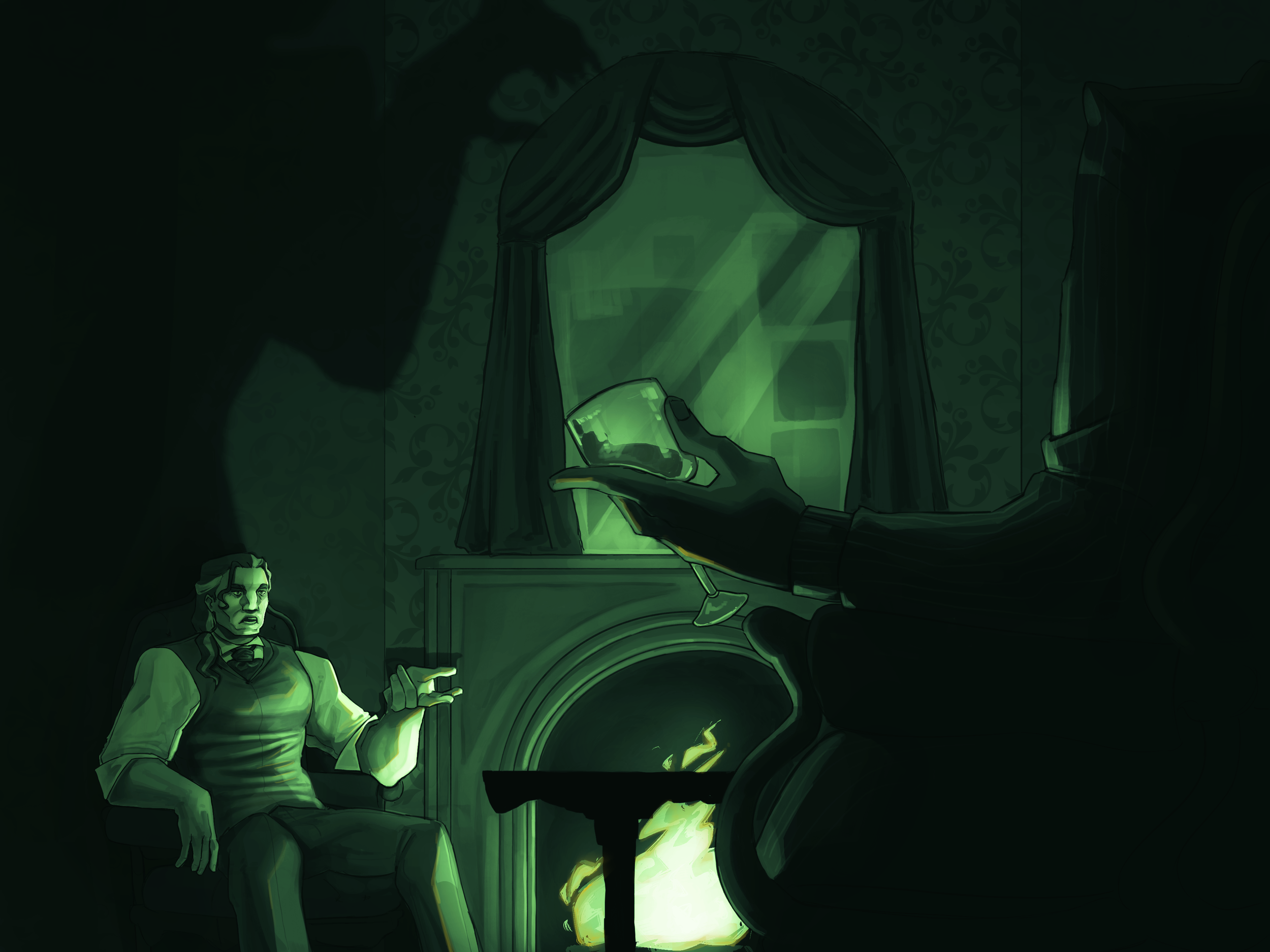 FULL COLOUR DOUBLE PAGE ILLUSTRATION