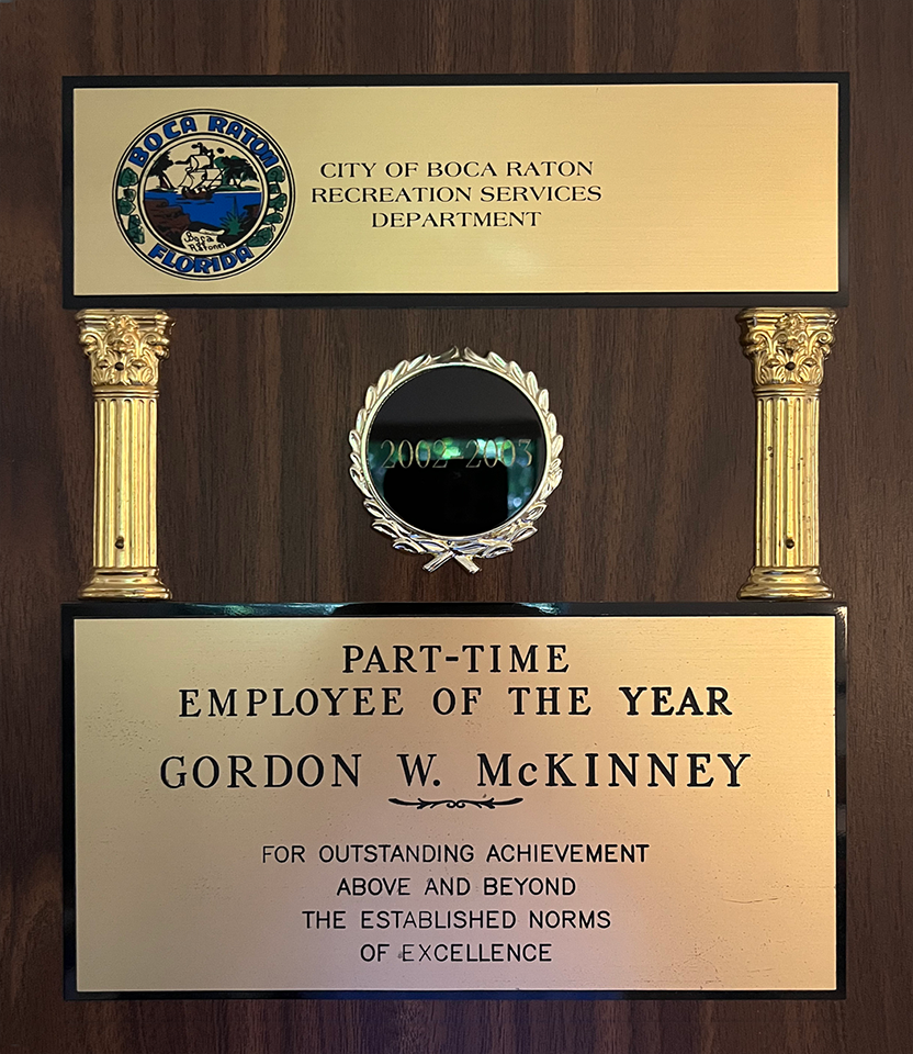 Wayne McKinney - Part Time Employee Of The Year