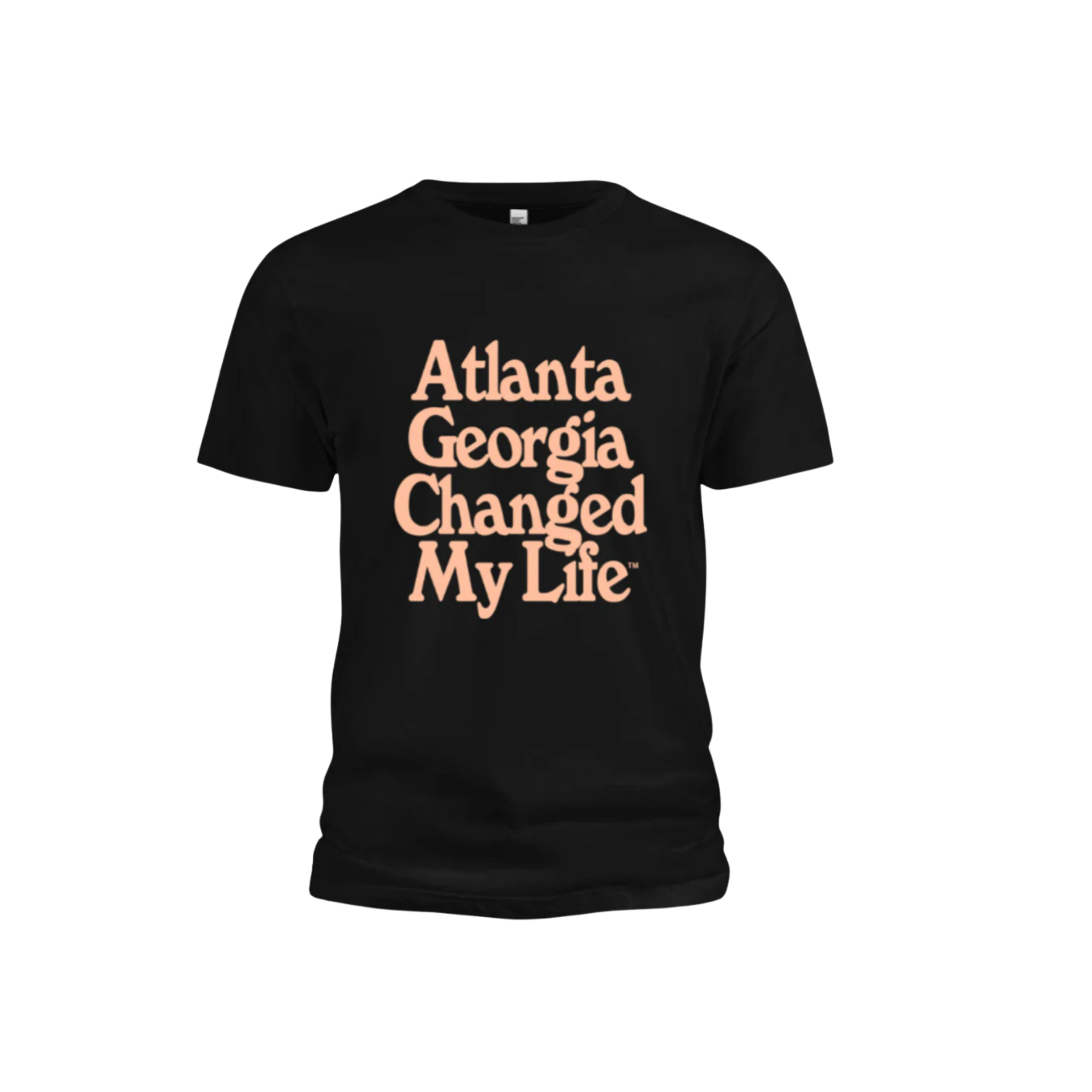 ATLANTA GEORGIA CHANGED MY LIFE - TEE (BLACK/PEACH) by ATL Alumni
