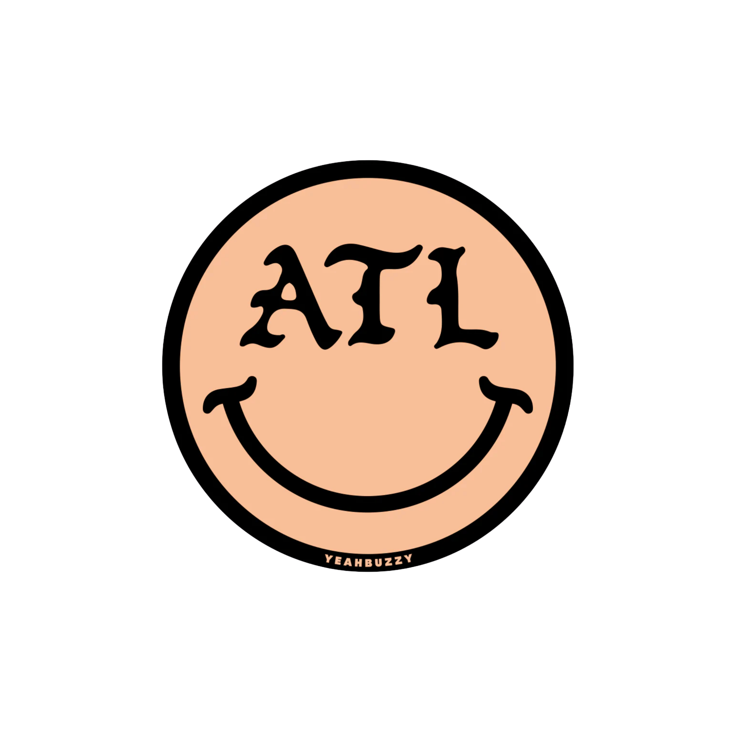ATL Smiley Sticker by Yeah Buzzy