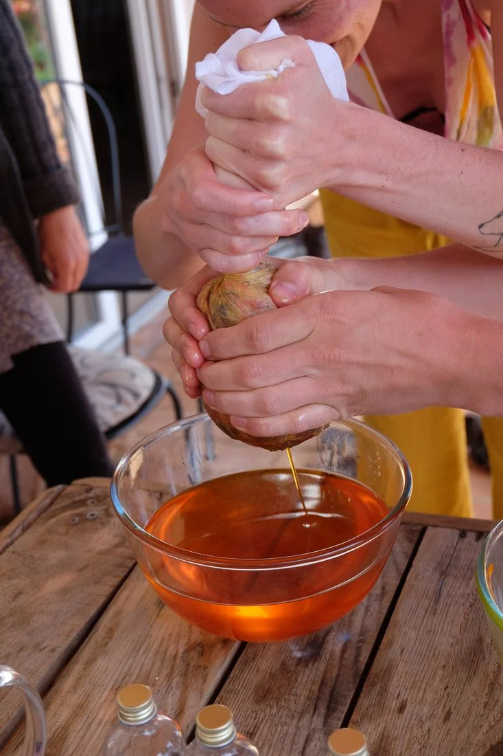 Pressing calendula infused oil