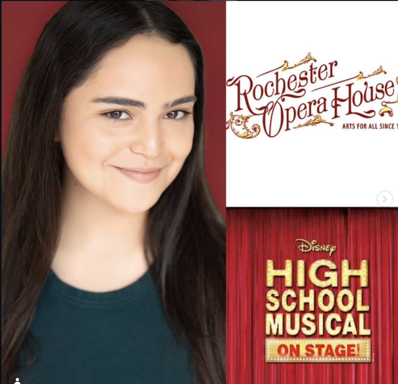 Summer 2026: I will be making my professional debut playing Gabriella in High School Musical at Rochester Opera House!