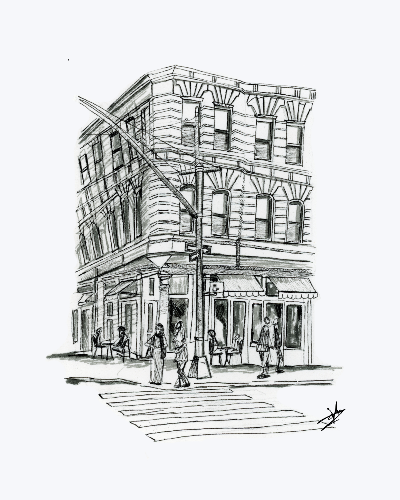 Corner in NYC-8x10 inch print