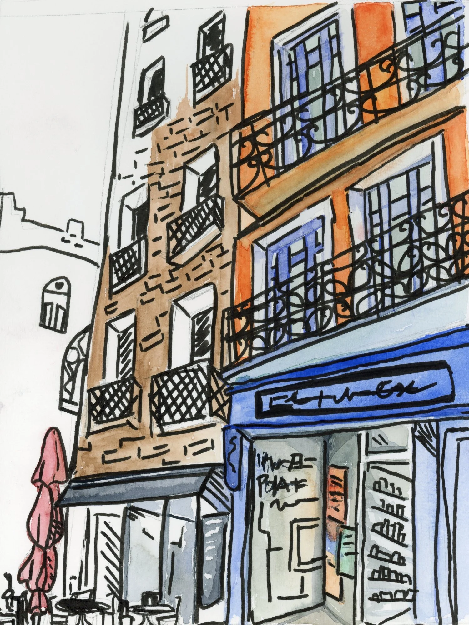 La Pharmacie- Art Sketch Digital Download