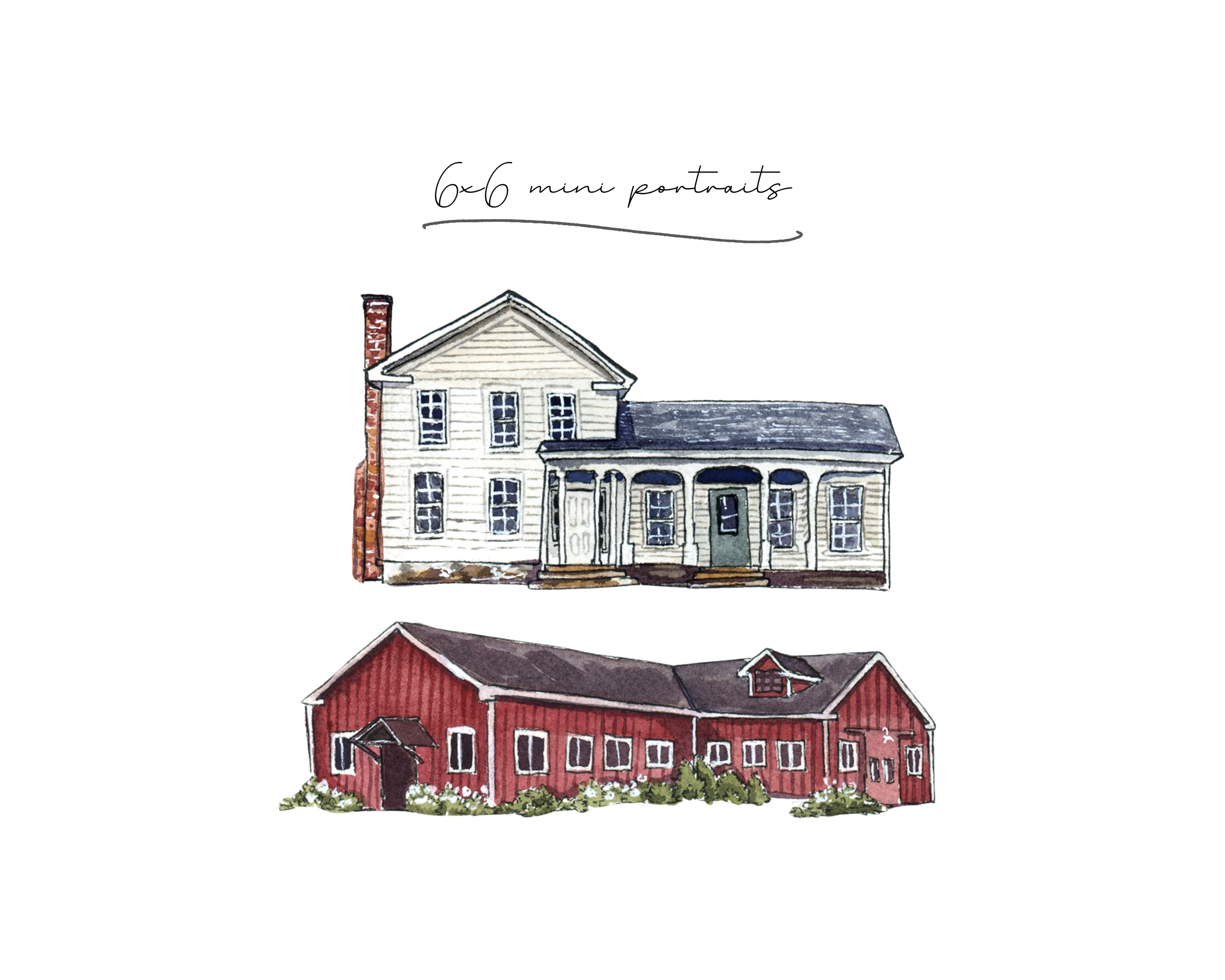 Mini Portrait- Homes, Barns, and Horses