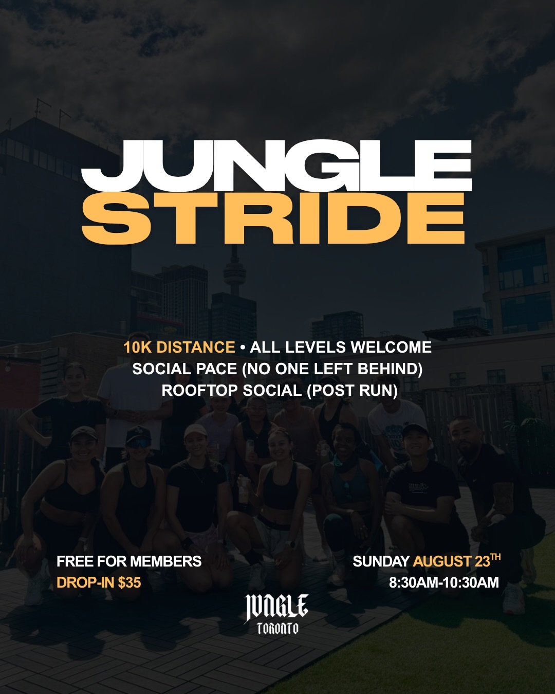 STRIDE 10K RUN ⚡️🏃🏻‍♀️with @the.blooming.effect

Join us for a social 10K along Toronto’s waterfront. We’ll keep a social pace, and enjoy the lake views.

After the run, stick around for a rooftop social with cold drinks and good company.

📅 Satur