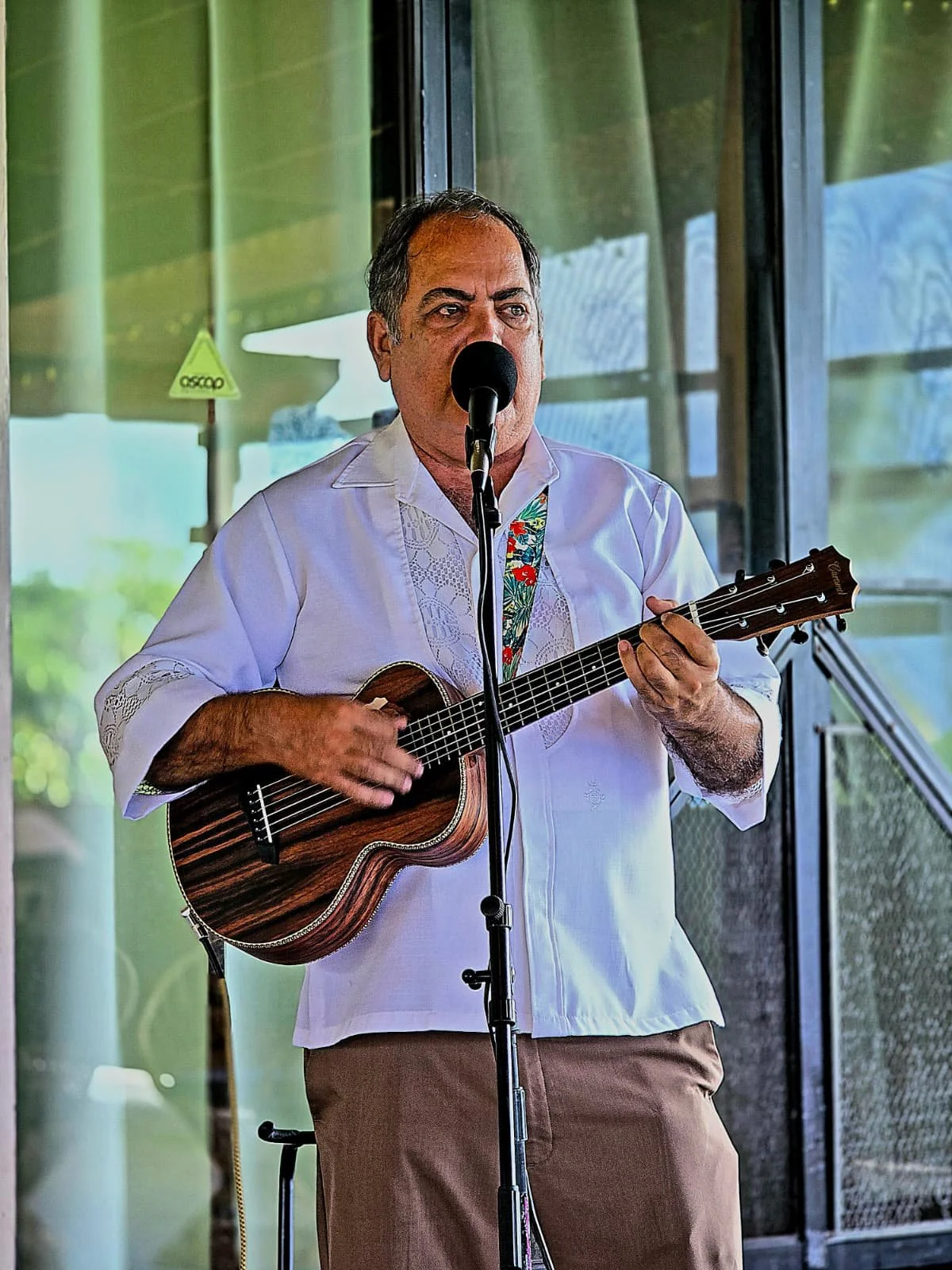 Live music performance during Sunday service at New Thought Center of Hawaiʻi