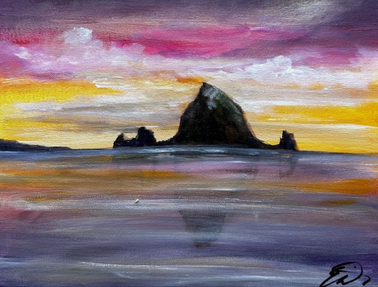 Paint &amp; Sip: Summer Sunset over Haystack Rock