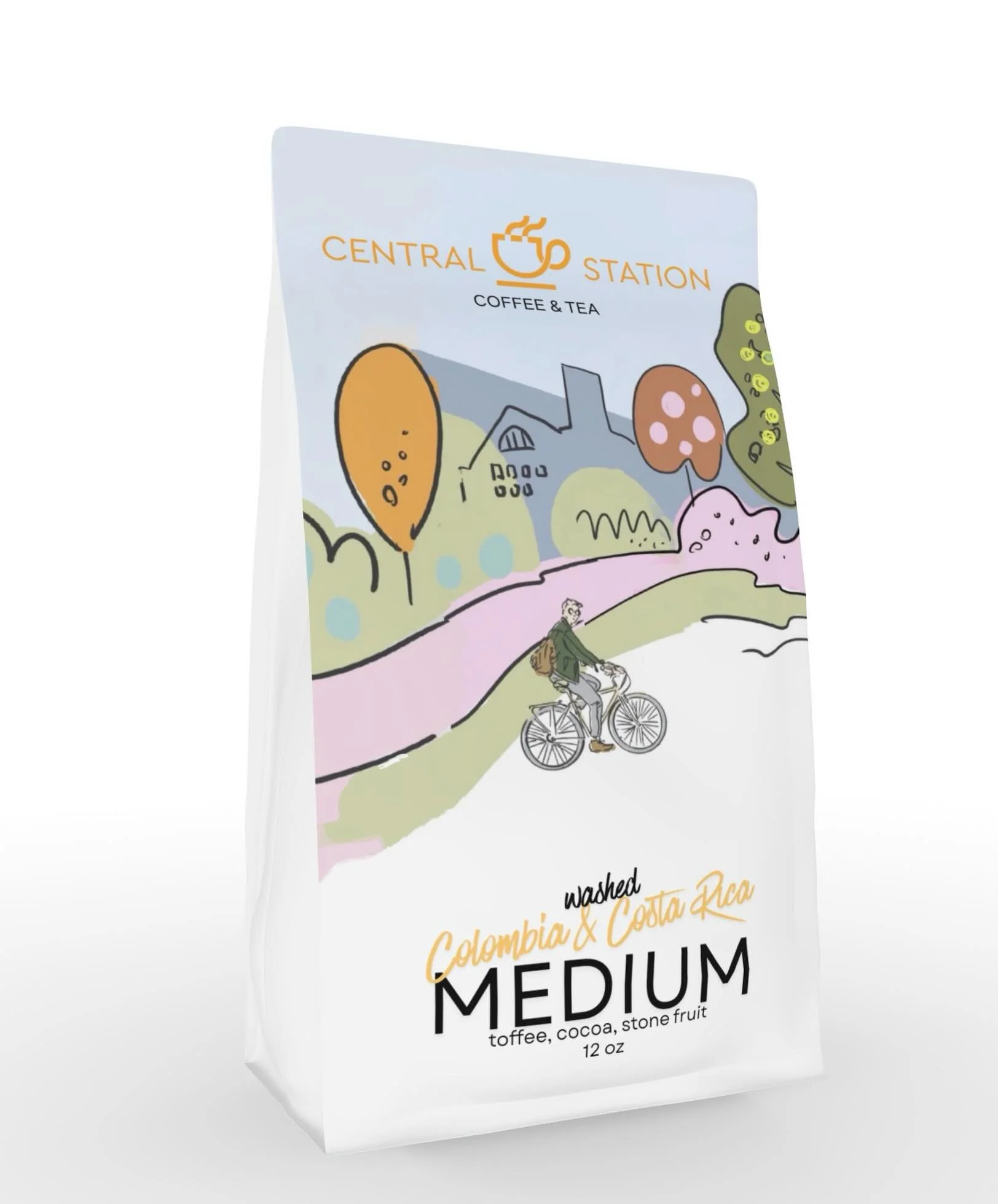 Have you tried our house blend yet. Our medium roast is a blend of beans from Colombia &amp; Costa Rica. Flavor notes of toffee, cocoa and stone fruit. Our bags are designed by the incomparable @marthanippert