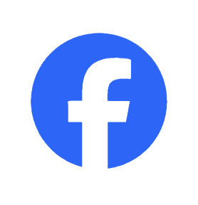 Facebook logo in blue circle