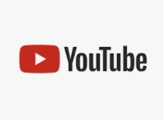 YouTube logo with red play button and black text on white background.