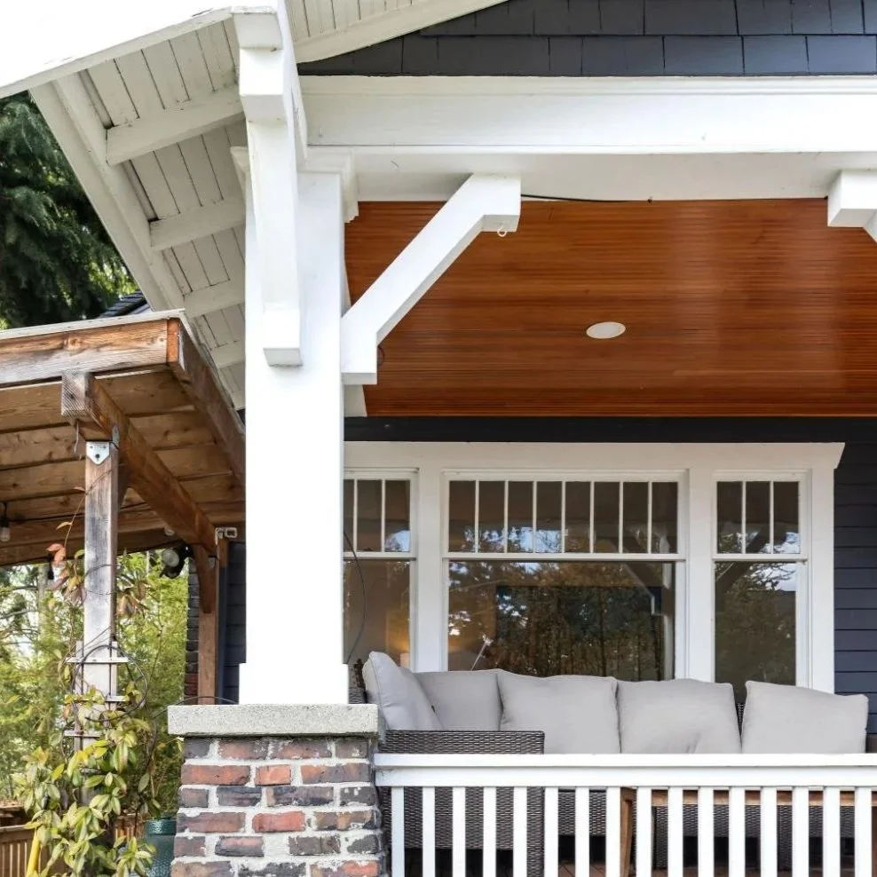 Front porch Craftsman home renovation