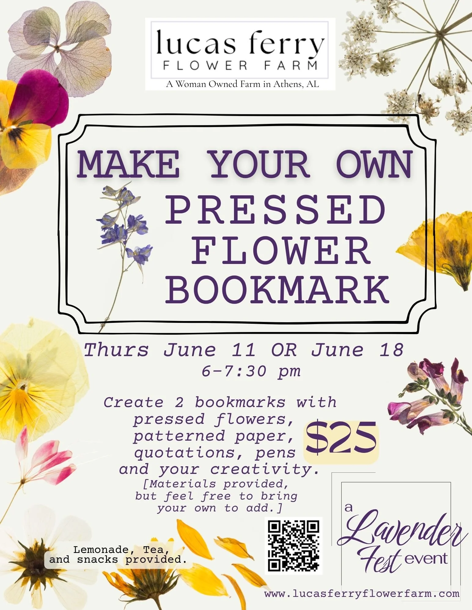 Pressed Flower Bookmark Workshop
