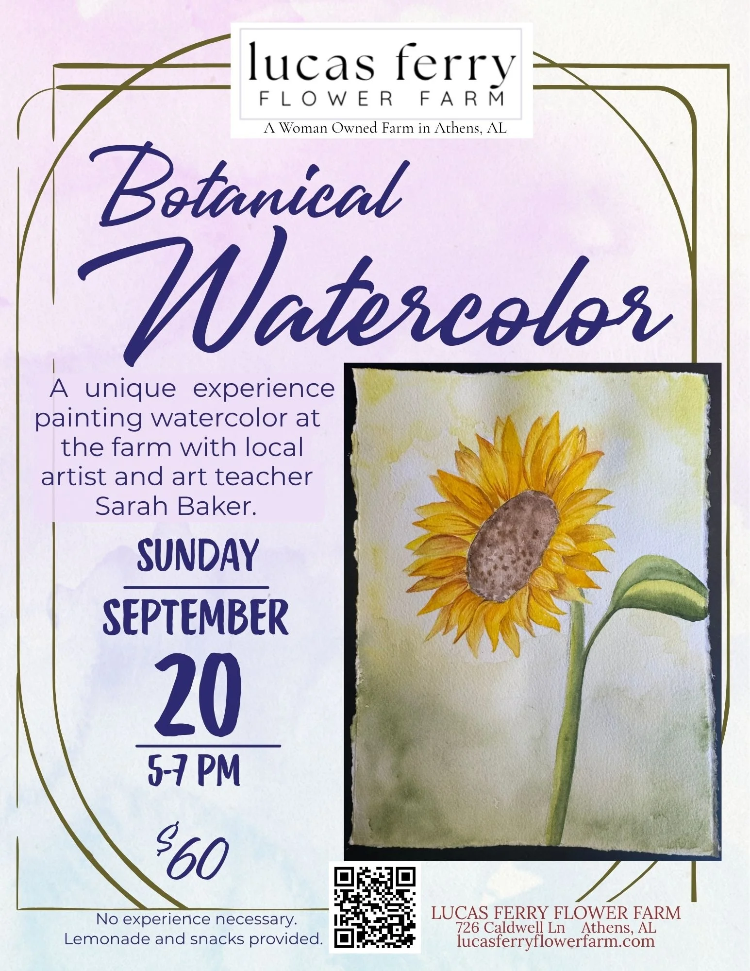 Watercolor with Sarah!