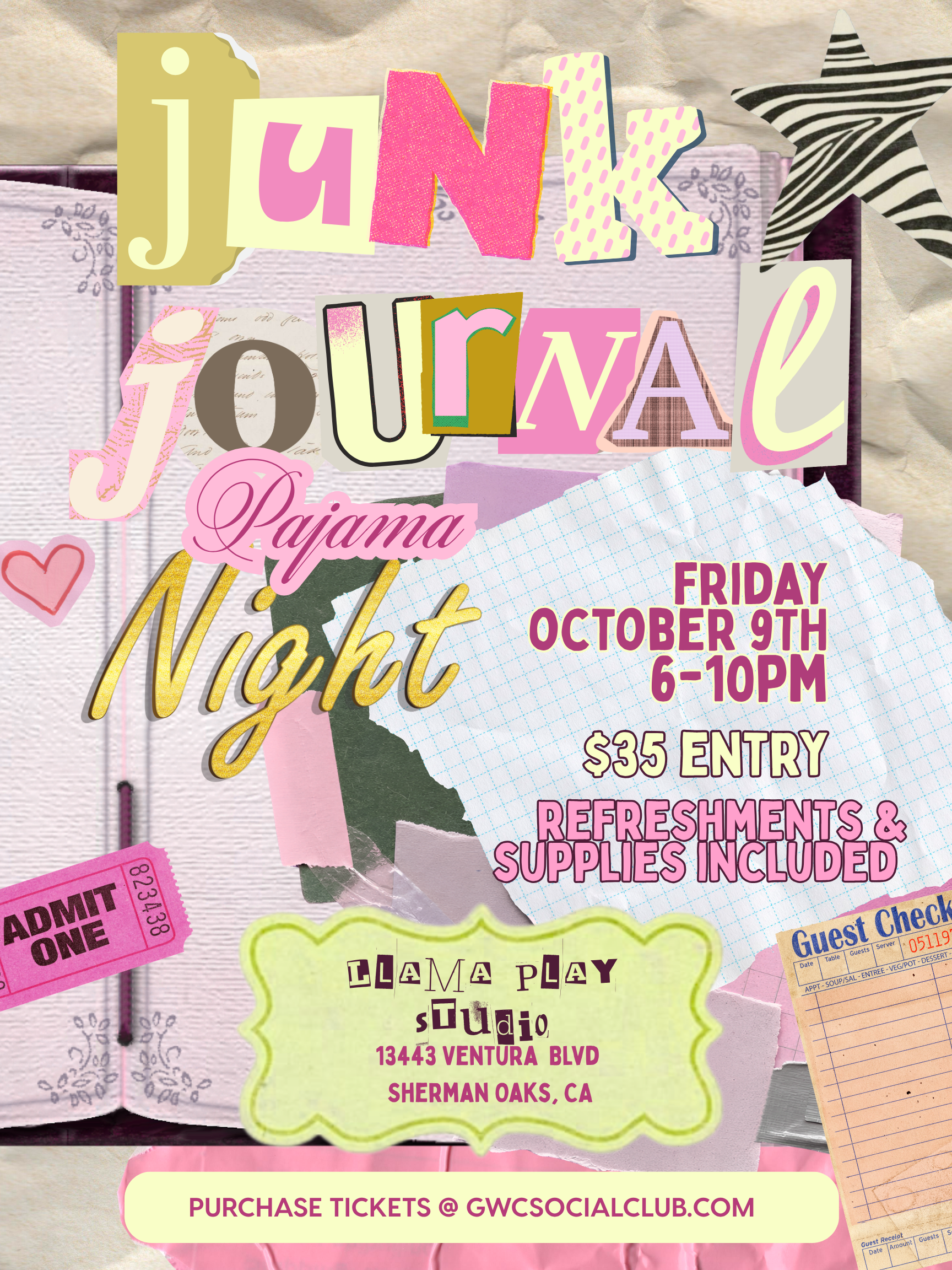Junk Journal Pajama Night