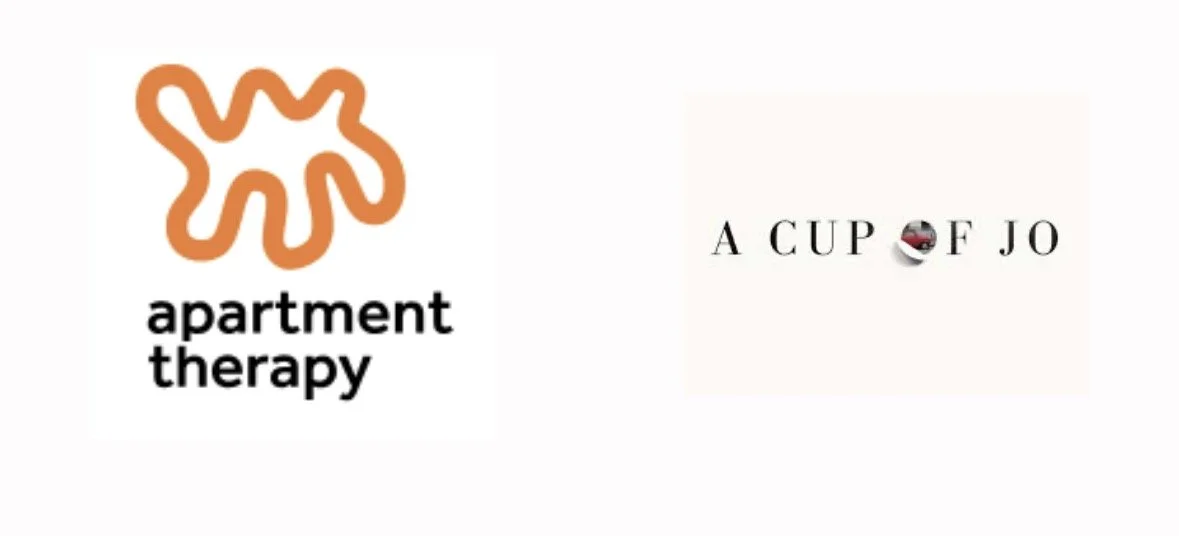 featured on logos images of apartment therapy and cup of jo