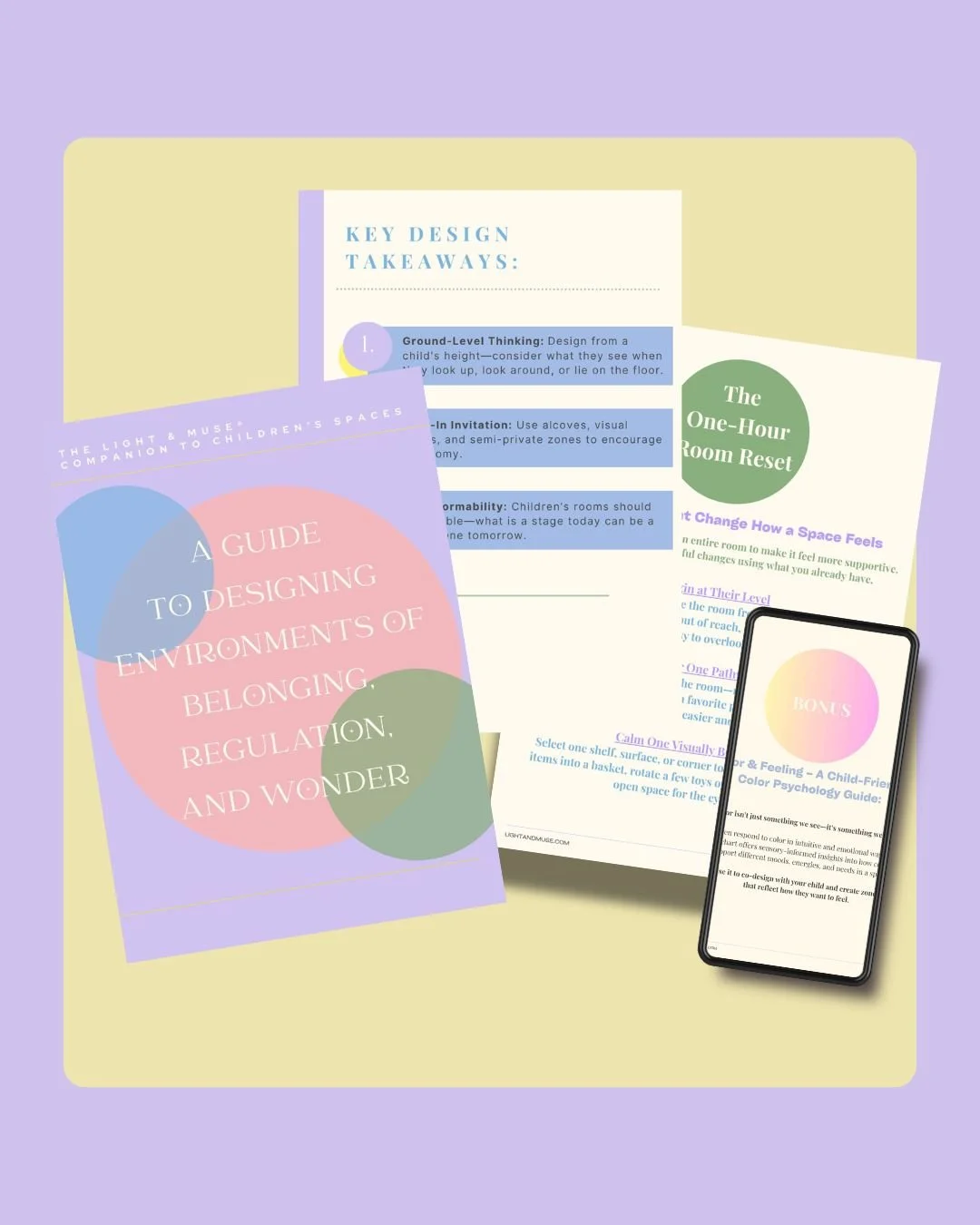 Design guide for healing spaces workbook pages