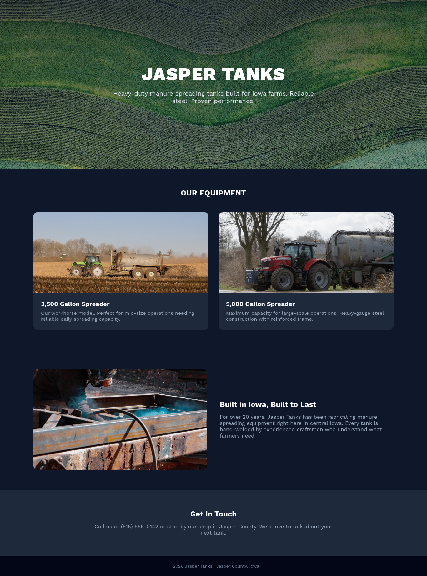 Wynia Repair and Welding repairs Jasper Tanks