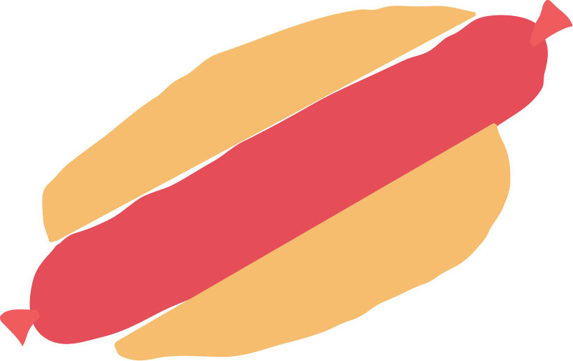 A hot dog bun with a sausage and mustard.