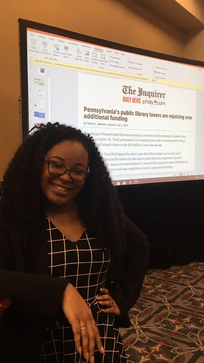 Speaking on a panel for the American Libraries Association about library coverage in the media