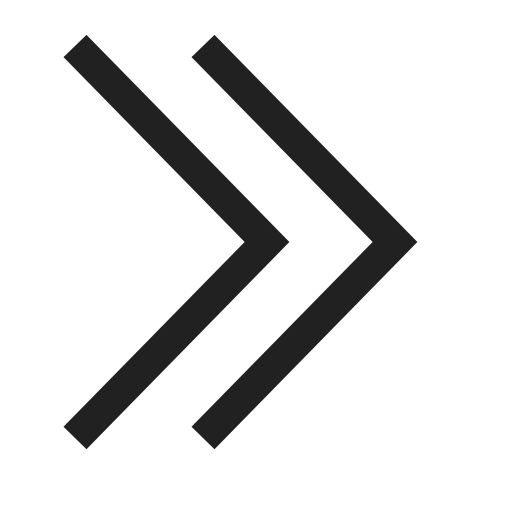 Black background with two gray forward arrow symbols pointing to the right.