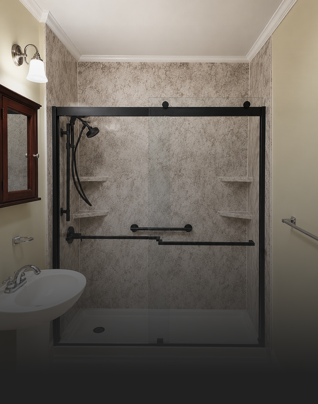 Tub to Shower Chattanooga Bathroom Remodel - New Shower Replacement - Montgomery Showers