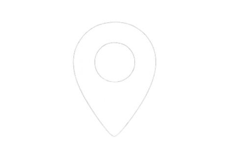 Map pin icon on a black background.