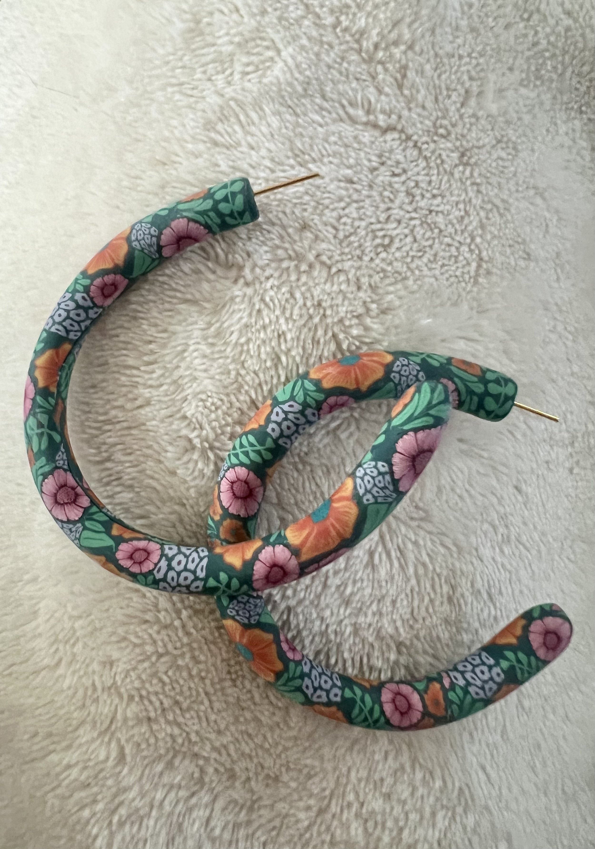 Garden Hoop Earrings