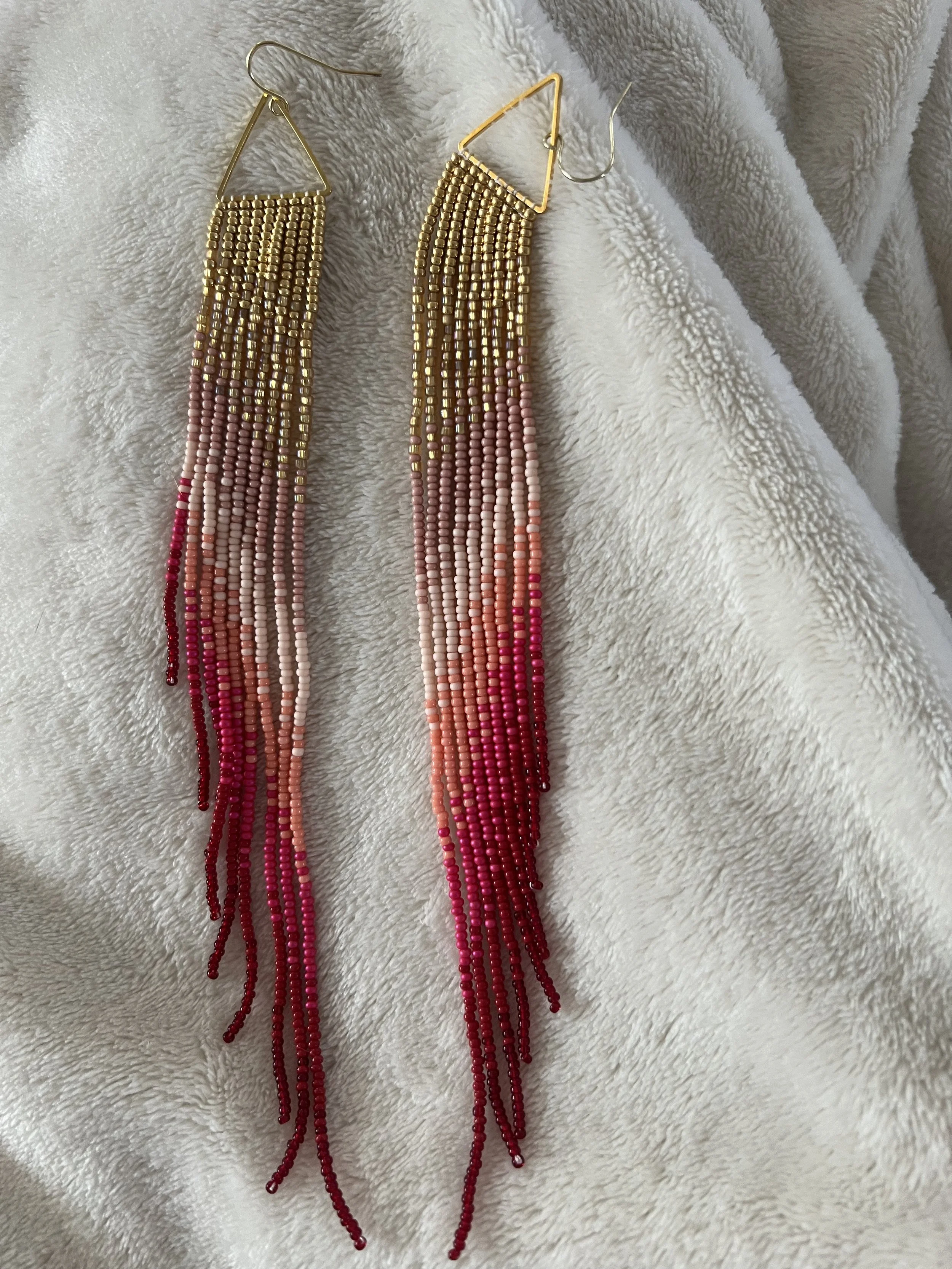 Drift Statement Fringe Earrings | Sunfire