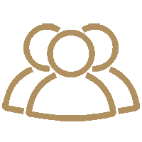 Icon of three people standing close together.