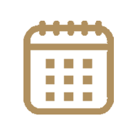 Icon of a calendar with a grid of squares, representing a schedule or date.