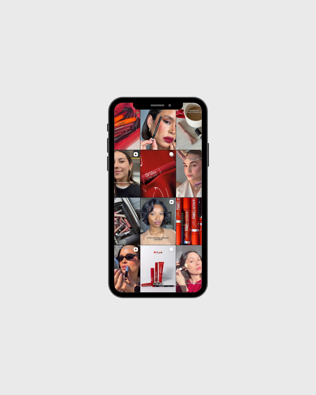 Phone with social media grid