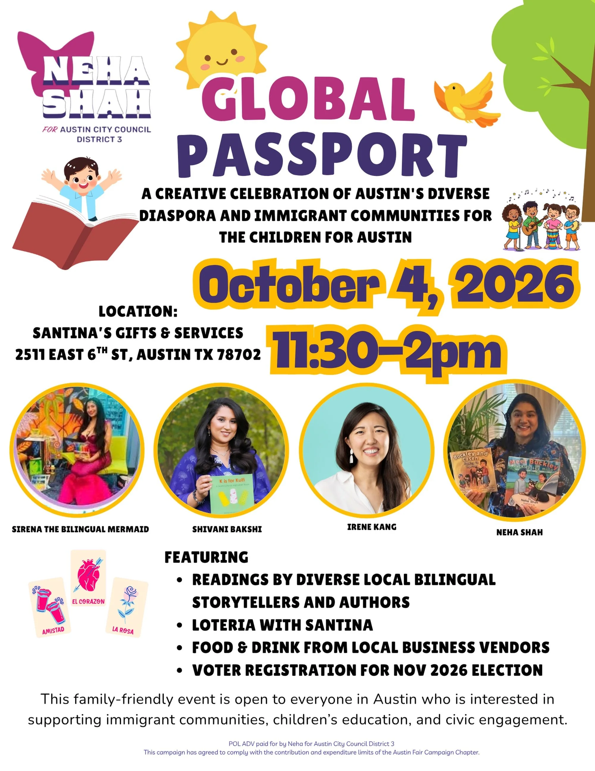 Bring the kids to listen to local diverse bilingual storytellers, and register to vote before the deadline for this November&rsquo;s election! RSVP link in bio!

@thesparkcollection 
@kisforkulfi 
@santinagiftsandservicesllc