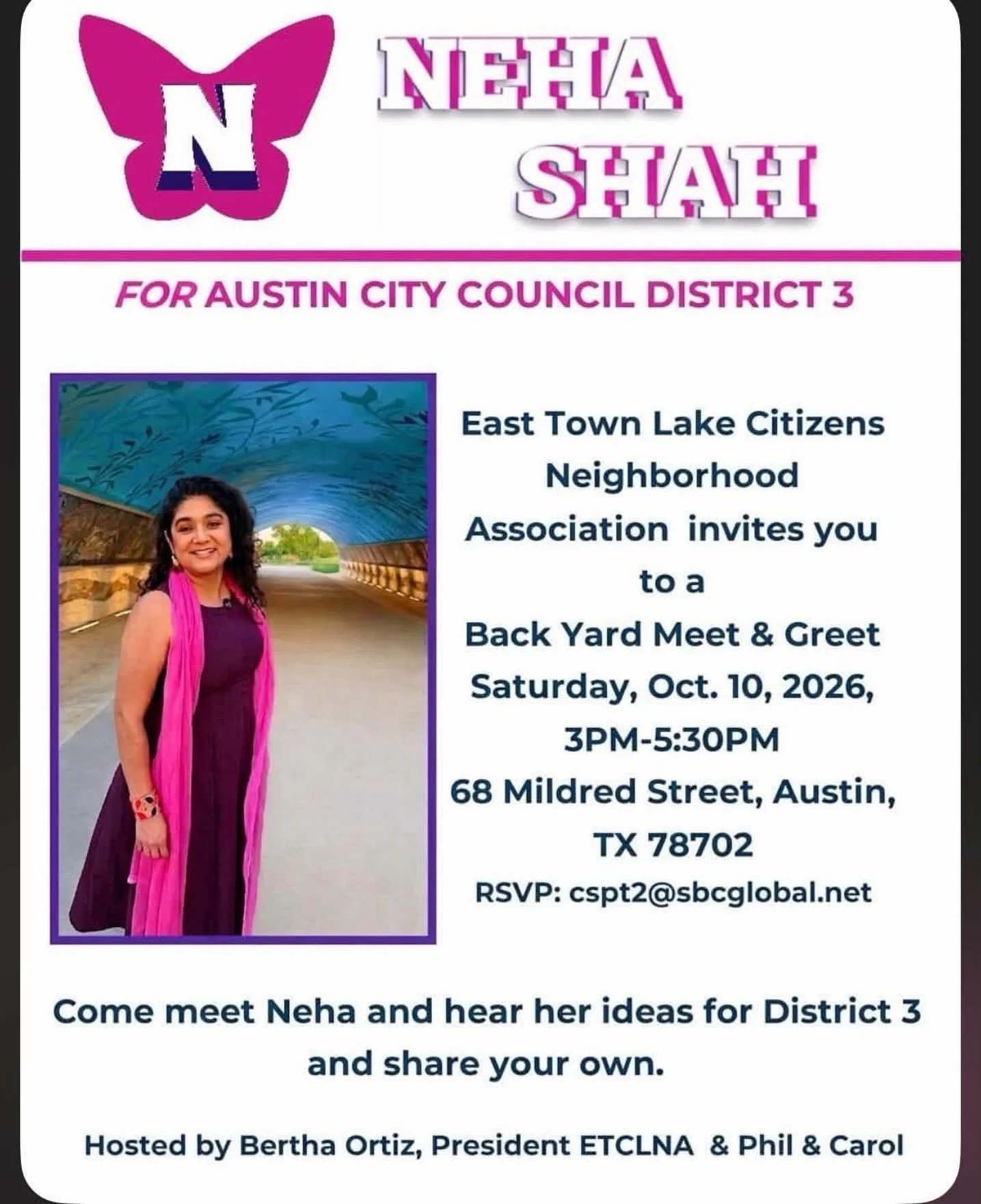 Thank you Bertha Ortiz, and Phil &amp; Carol Stall for hosting this community meet-and-greet today!