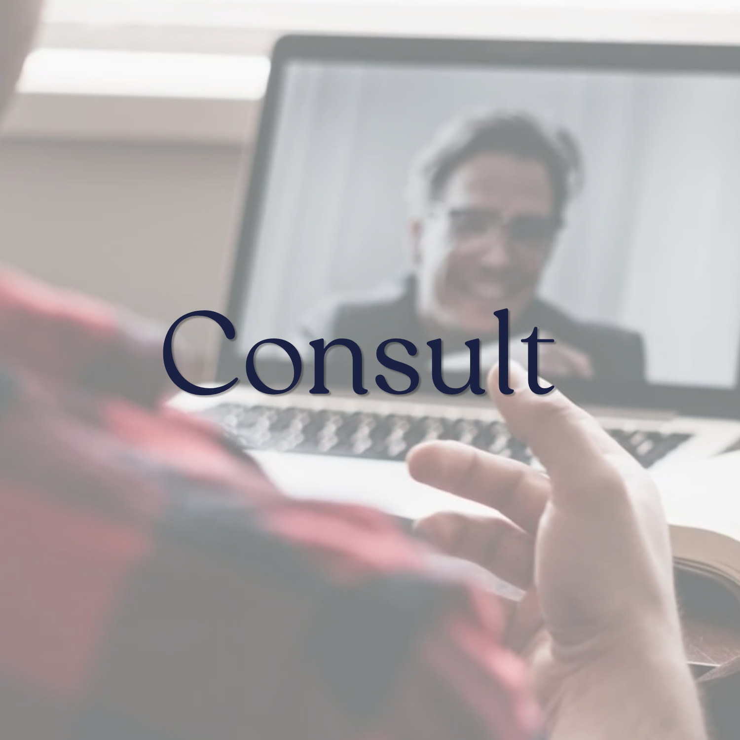 The word 'Consult' is overlaid on the image.
