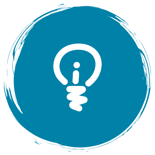 Icon of a light bulb with a lowercase 'i' inside, representing an idea or information.