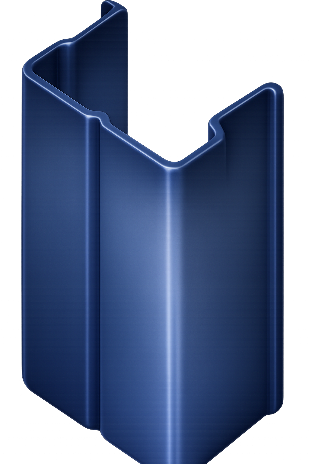 Perfil conformado en frío para postes de racks industriales utilizado en diseño estructural y memorias de cálculo.