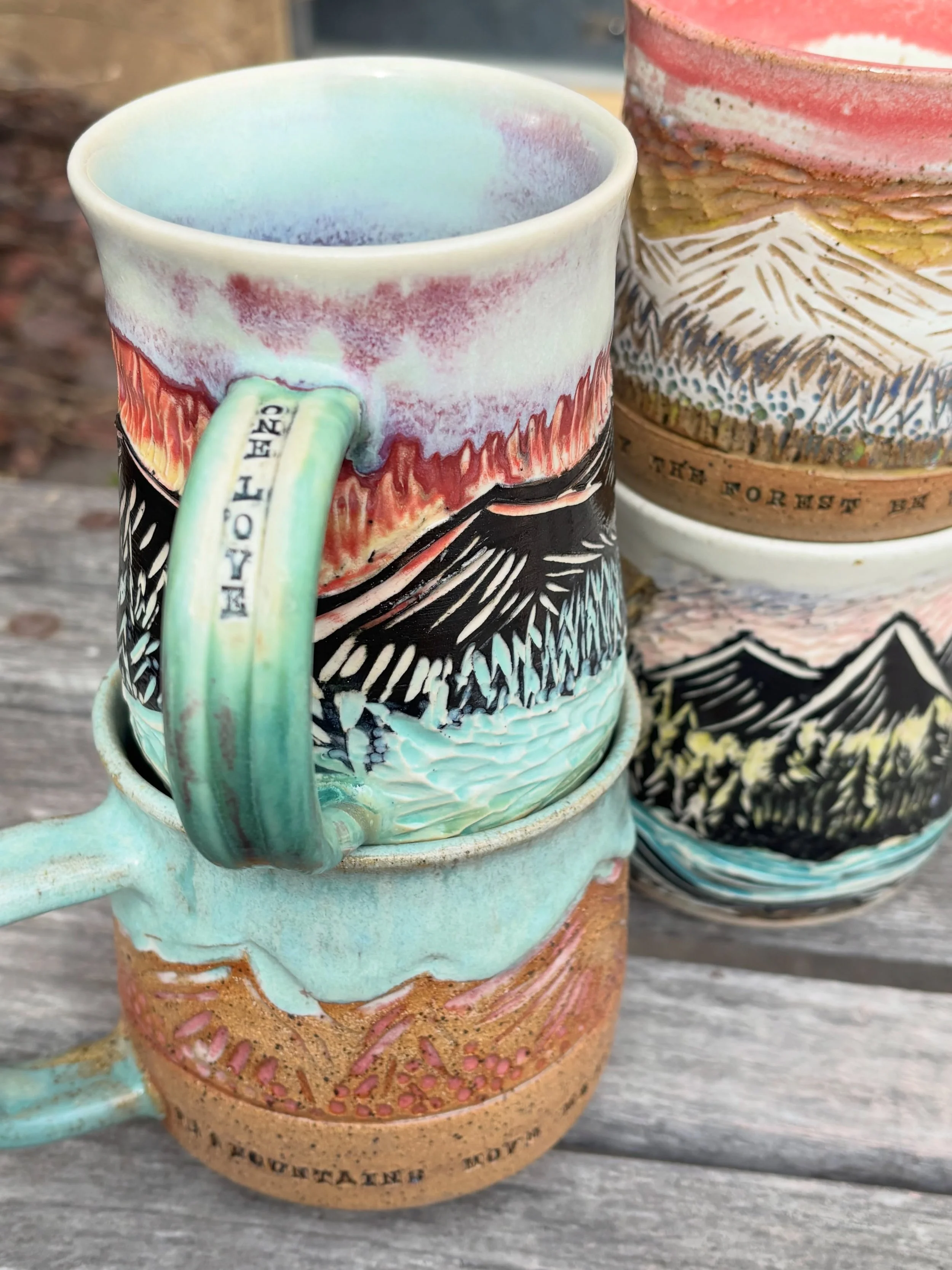 When you post a collection of mountain mugs leftover from the @fairviewstudios Spring Sale on FB marketplace &mdash; and your evening is inundated with of DMs. ☺️⛰️🫶

I&rsquo;m moving mountains into the weekend. How about you?

#radiomud
 ⛰️ #mounta