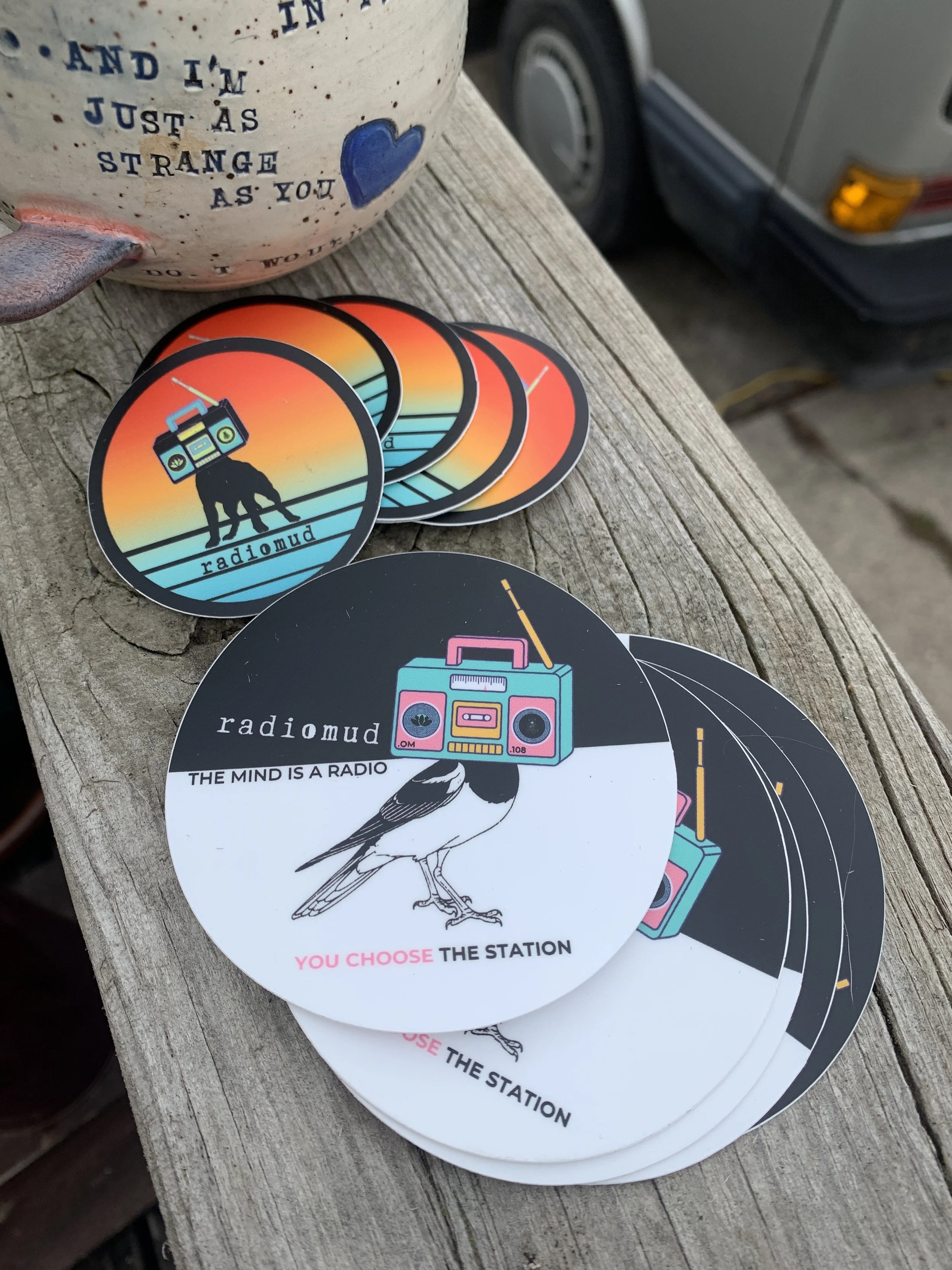 Radiomud - Stickers and Merch Design