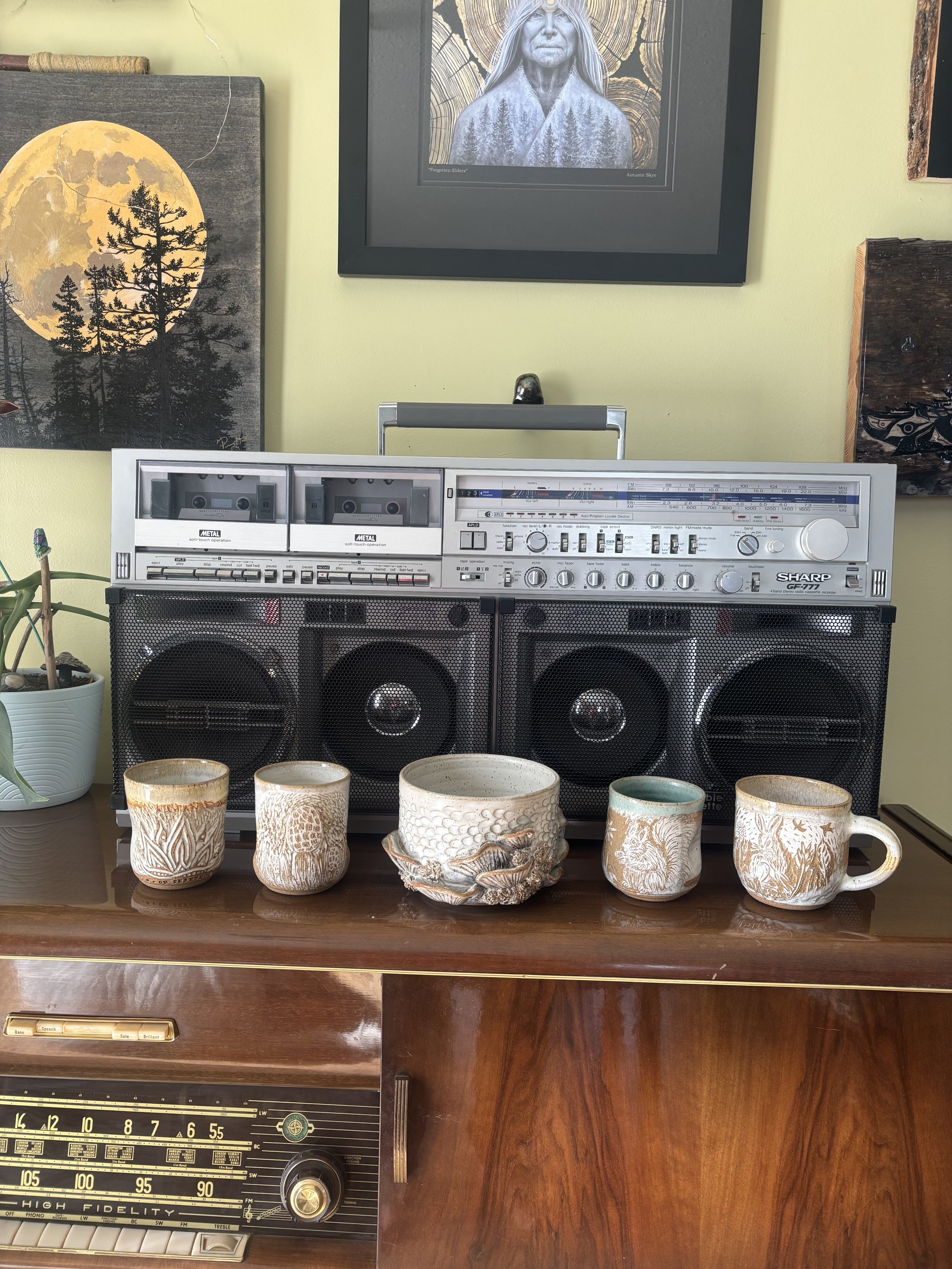Radiomud Pottery with Reel Audio - Vintage Boombox