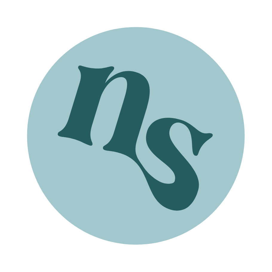 A logo with the letters 'h' and 's' in stylized font inside a light blue circle.