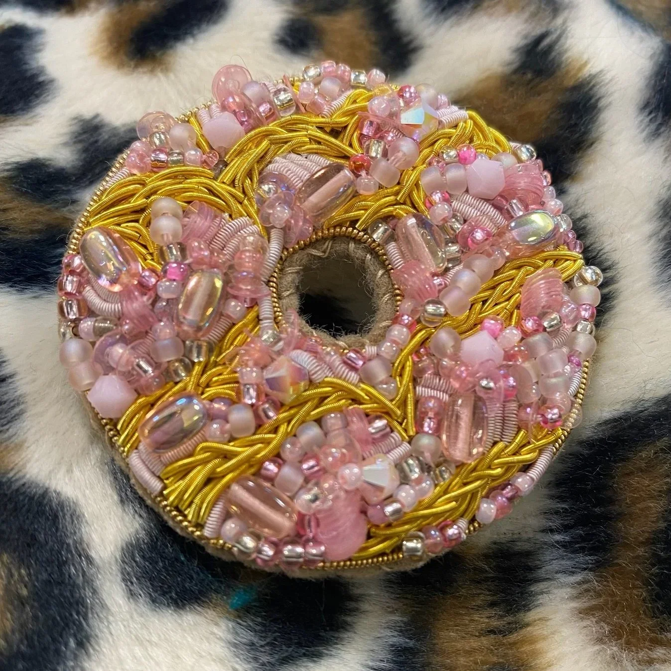 Goldwork embroidered party ring Slow Hand Melanie Kyles.webp