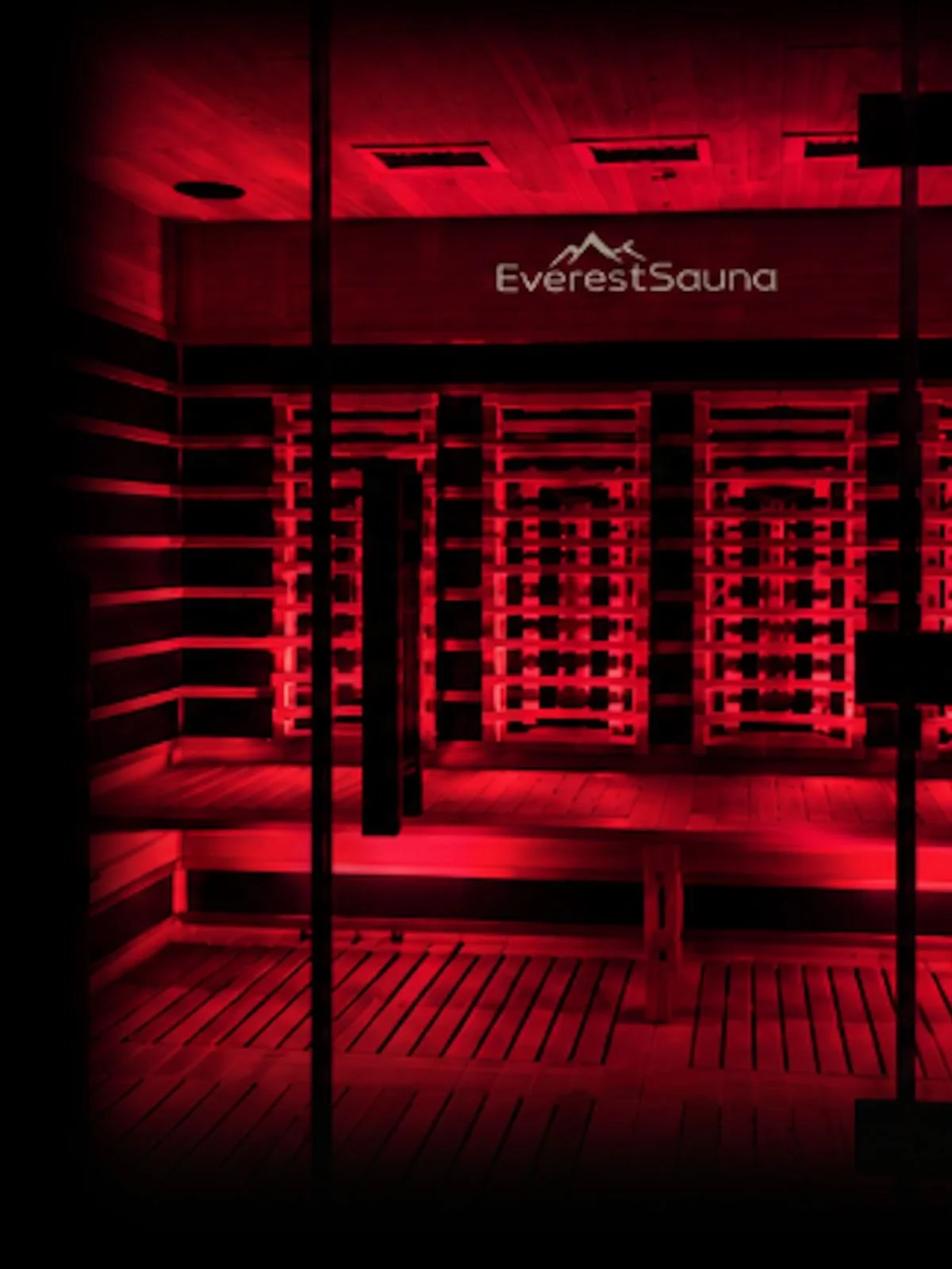 Infrared sauna with red light and near-infrared panels at Pure Senses, Cromwell