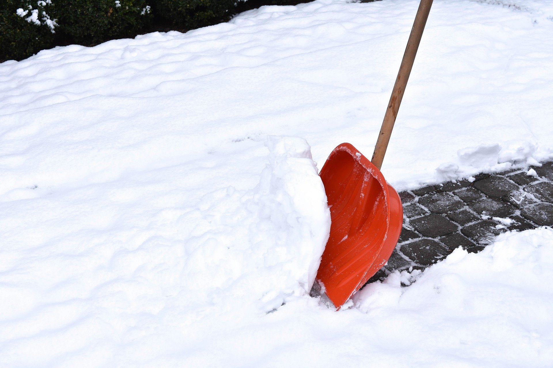 shovel clearing snow